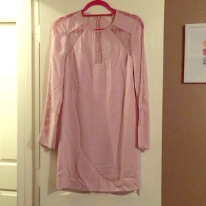 Lavender knee-length BCBG dress.